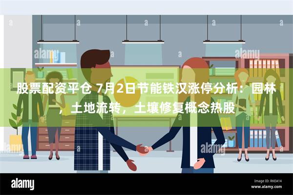 股票配资平仓 7月2日节能铁汉涨停分析：园林，土地流转，土壤修复概念热股