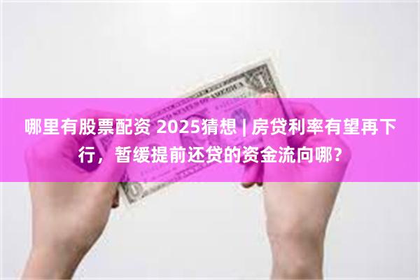 哪里有股票配资 2025猜想 | 房贷利率有望再下行，暂缓提前还贷的资金流向哪？